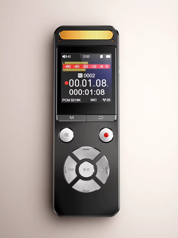Famue Professioneller Sprachrekorder L17 in Schwarz mit 64GB Speicher, 9216Kbps hochauflösendem Audio und KI-Geräuschunterdrückung - Bild 7