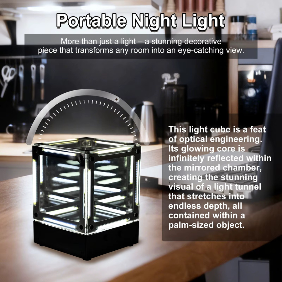DIY Nachtlicht Löten Übungsset, Verstellbare LED-Schreibtischlampe, Magic Cube, Elektronisches Kit - Bild 3