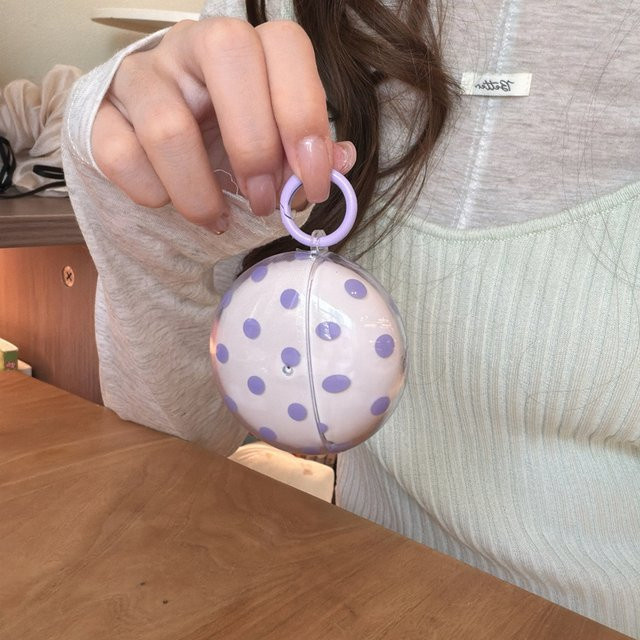 Halbtransparente Kopfhörer-Schutzhülle mit lila Polka-Dot-Muster für Huawei FreeBuds 7i 6i 5i SE3 SE2 FreeClip 2 - Bild 1