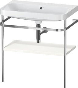 Duravit Möbelwaschtisch-Kombi Happy D.2 Plus in Weiß Hochglanz mit Konsole, B/T: 77,5 x 49 cm - Bild 1
