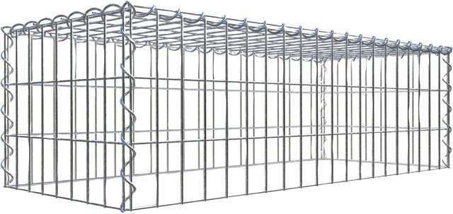 Gabiona Gabione-Anbaukorb Typ 3 aus Stahl, silbergrau, B/T/H: 30 x 40 x 100 cm, Maschenweite: 5 x 10 cm - Bild 1