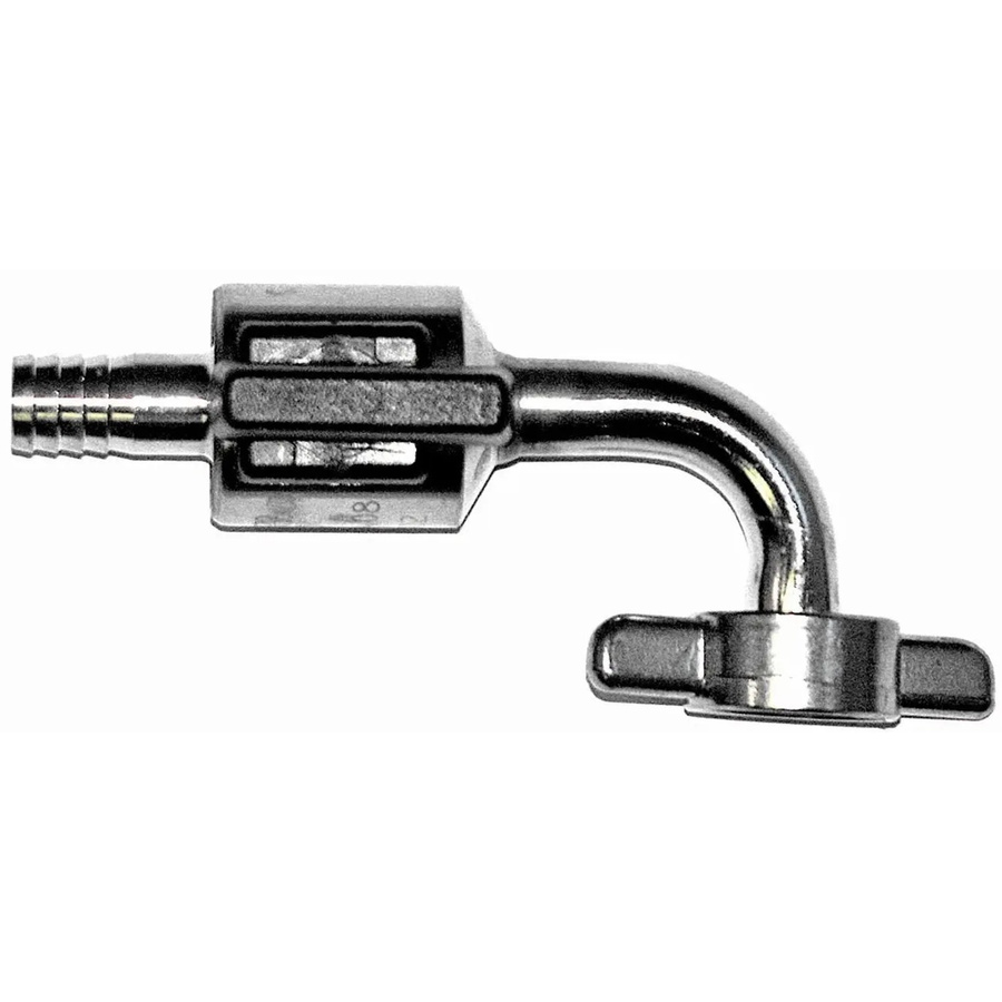 Ich-Zapfe Bierabstellhahn Gebogen aus Edelstahl in Silber NW 10 mm - Bild 2