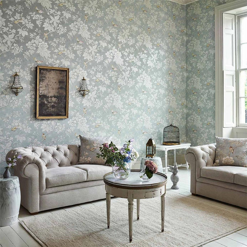 Sanderson Tapete Chiswick Grove in Silber und Grau - Bild 3