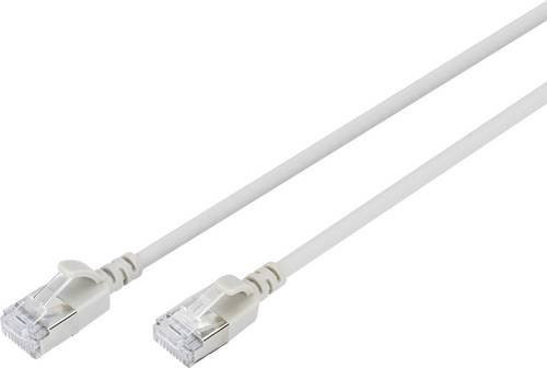 Digitus RJ45 Patchkabel CAT 6a F/FTP Ethernet LAN, Grau, Länge: 1 m - Bild 1
