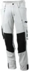 Mascot Stretchhose mit Knietaschen und Reflexstreifen in Weiss, Größe 76C54 - Bild 1