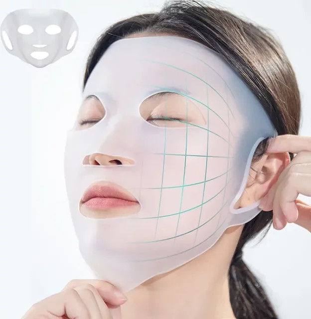 FUBEICHLY 3D Silikon Maske Gel, Damen, Anti Falten Straffend - Bild 1