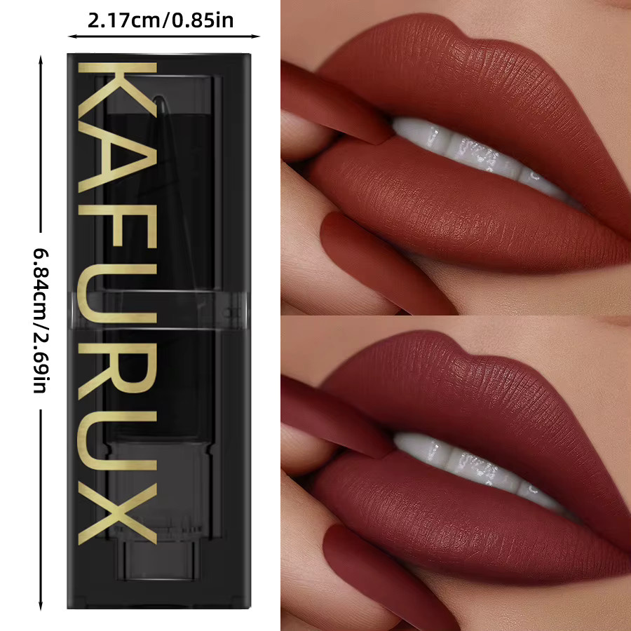 KAFURUX Lippenstift, mattrot, matt - Bild 4