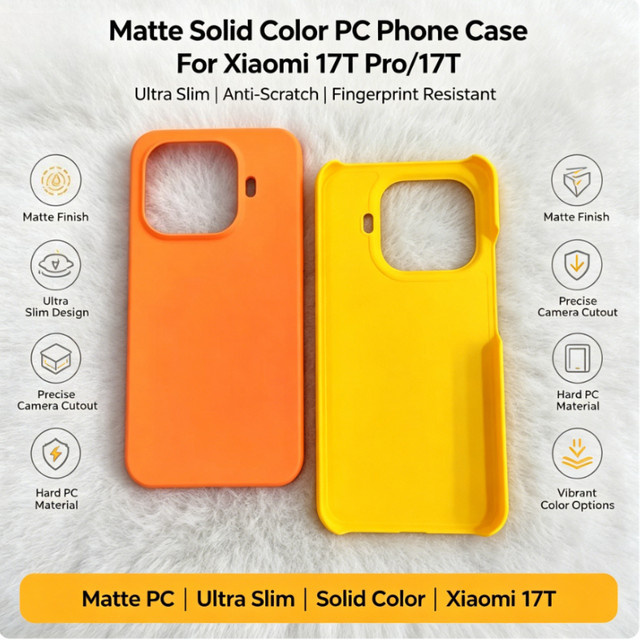 Stoßfeste Handyhülle in Makaron-Farben für Xiaomi 17T Pro 15T 14T Pro 17 POCO X8 Pro Max X7 M8 F8 Ultra F7 mit PC-Hartschale und mattem Finish - Bild 1