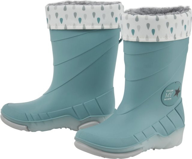 LUPILU Kleinkinder Regenstiefel mit Licht und Warmfutter, Blau, Größe 25 - Bild 1