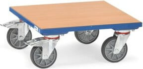 Fetra Kistenroller KF 61 mit Holzboden in Blau und Stahl - Bild 1