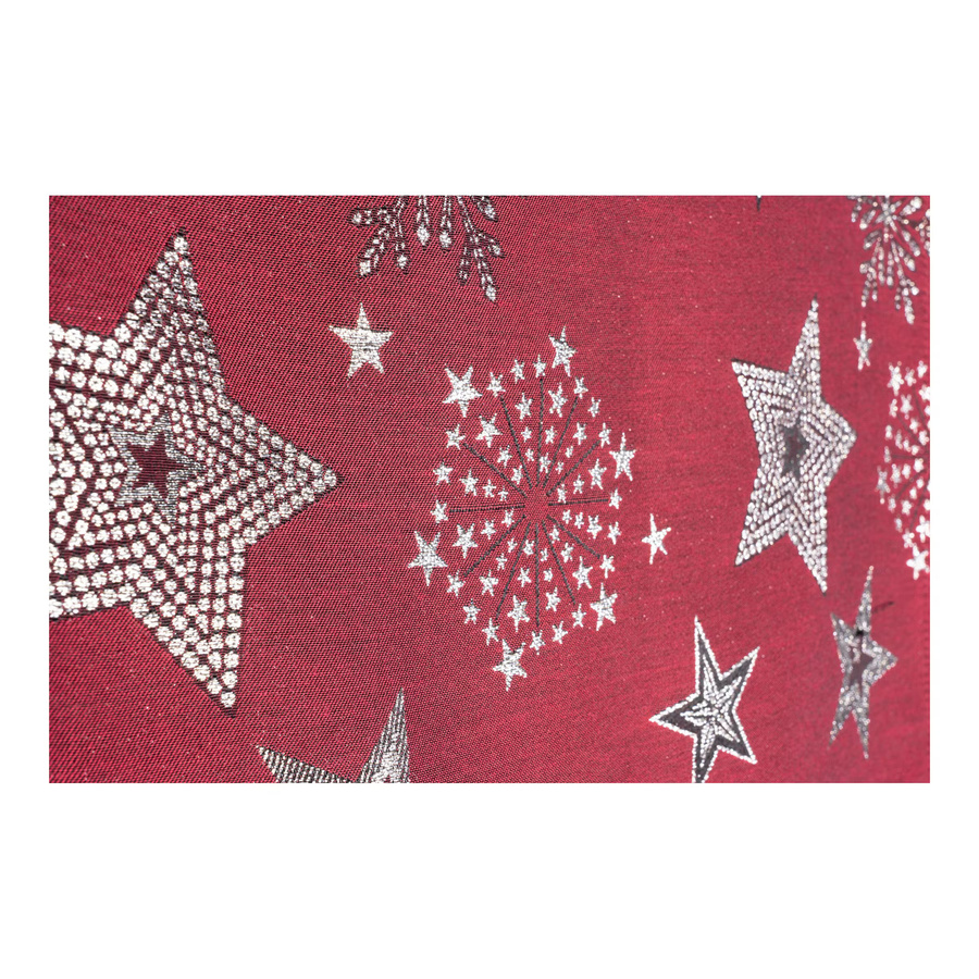 Tischläufer Raebel Sterne in Silber und Rot für Weihnachten, B/T: 140 x 40 cm - Bild 2