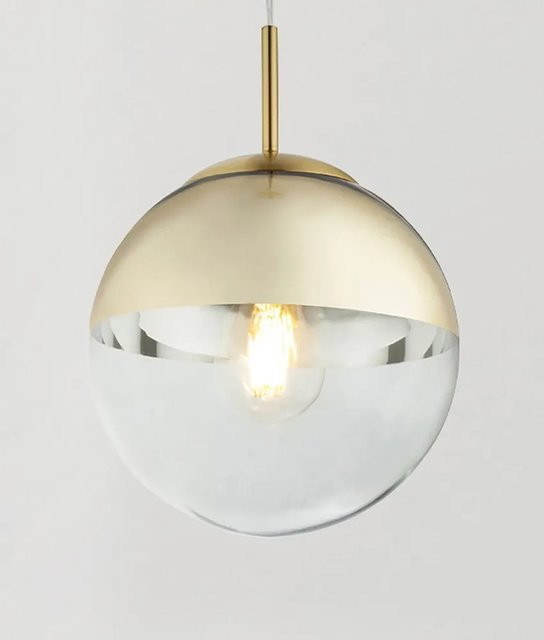 Globo Pendelleuchte Varus aus Metall und Glas in Gold, H: 120 cm, B: 20 cm, T: 20 cm - Bild 1