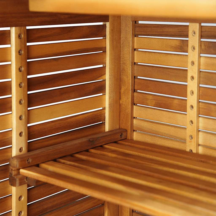 vidaXL Bartisch aus Akazien-Massivholz in Braun, B/T/H: 110 x 50 x 105 cm - Bild 2
