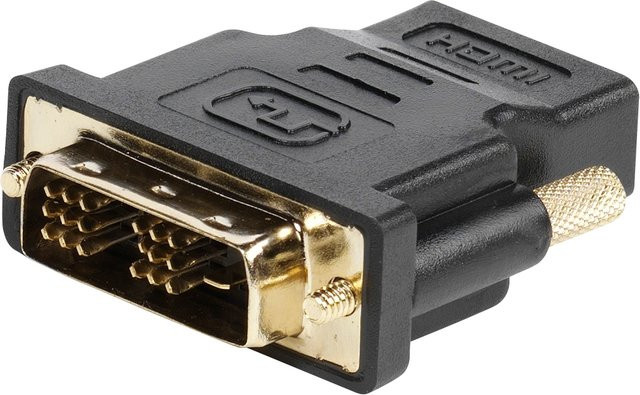 Vivanco HDMI DVI Adapter mit DVI-D Stecker und HDMI Buchse in Schwarz - Bild 1