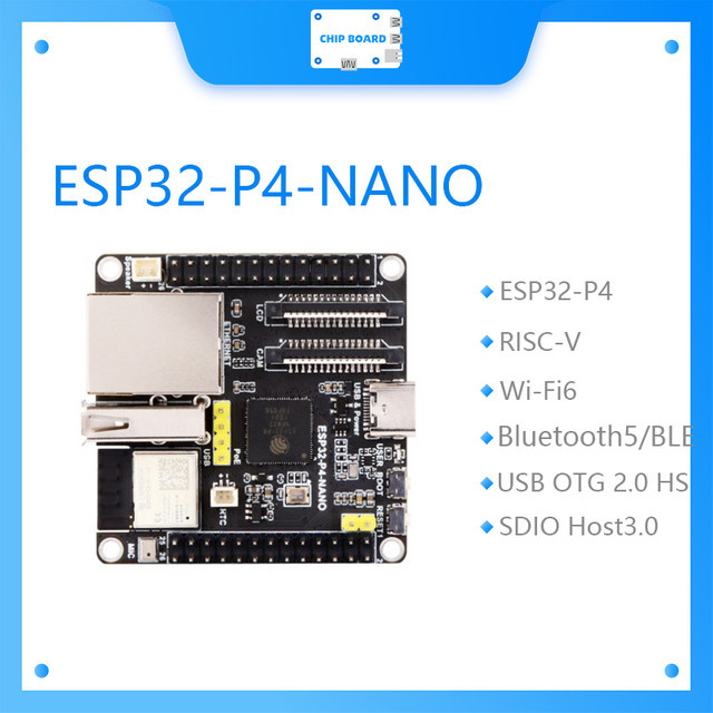 Waveshare ESP32-P4-NANO RISC-V MCU mit Bluetooth 5/BLE, Wi-Fi 6, 32 MB PSRAM, 16 MB Flash und MIPI CSI Kameraschnittstelle in Schwarz - Bild 1