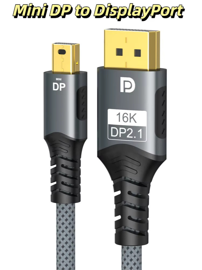 FDBOY Mini-DP zu DisplayPort Kabel DP2.1 Bidirektional 16K@60Hz und 8K@120Hz für MacBook Air und Monitor - Bild 5