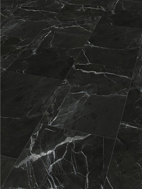 Check One Click-Vinylboden Pulheim Marmor in Schwarz im Stone-Look - Bild 1