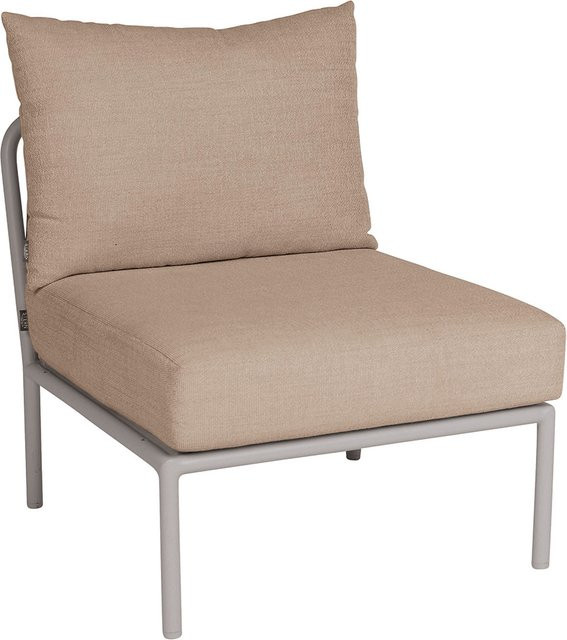 Stern Romy Lounge Mittelelement aus Aluminium in Greige mit Kissen aus 100% Polyacryl in Muskat - Bild 1