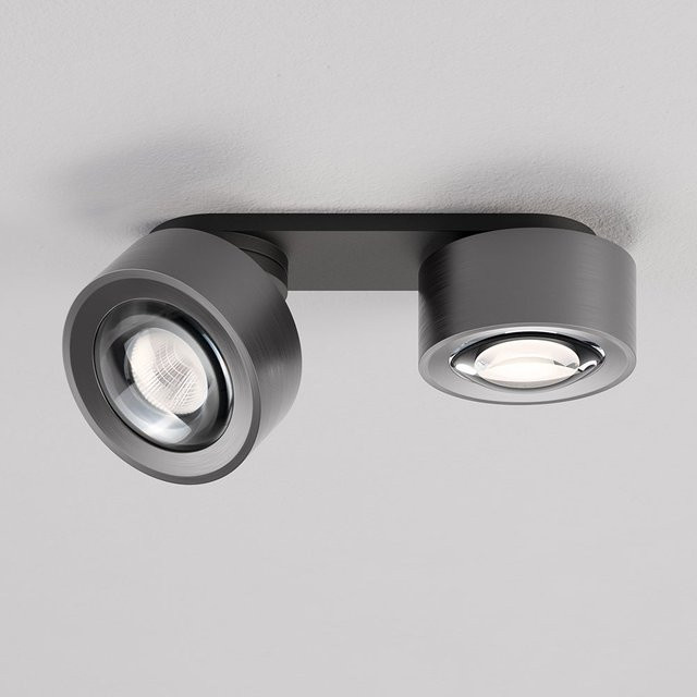 DLS Lighting Clippo Optic Duo Royal LED-Wand- und Deckenstrahler in Gunmetal/Grau, dimmbar und verstellbar - Bild 1
