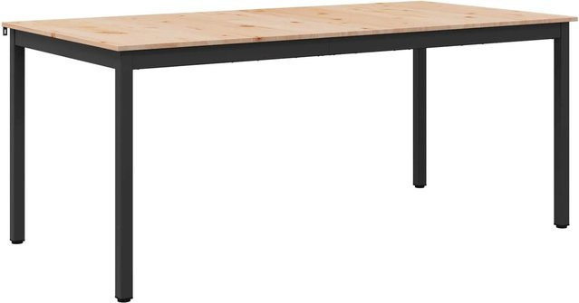 vidaXL Esstisch aus massivem Kiefernholz in Natur, rechteckig, B/T/H: 180 x 90 x 75 cm - Bild 1