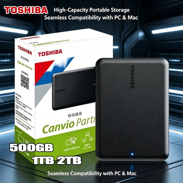 Toshiba Exceria Mobile Tragbare Festplatte HDD Schwarz 500 GB - Bild 1