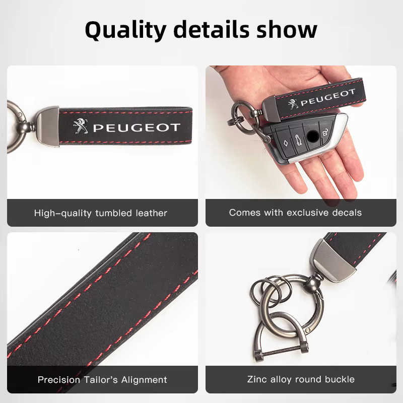 Schlüsselanhänger Peugeot, Leder, Unisex - Bild 4