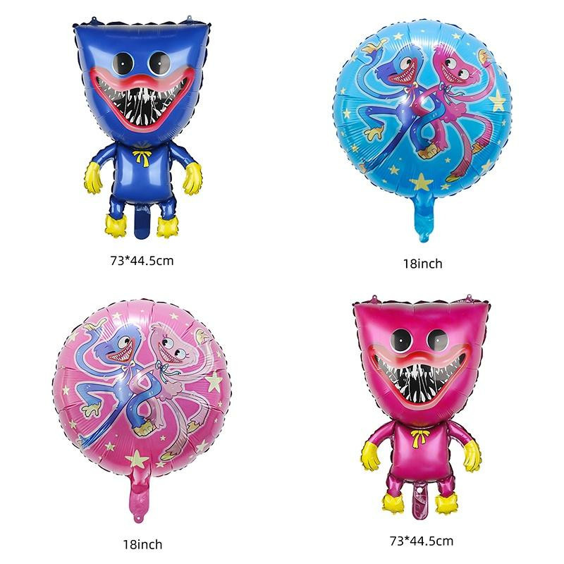 SpruceUrn Poppy Playtime Huggy Wuggy Folienballon-Set in Schwarz für Kindergeburtstage - Bild 2