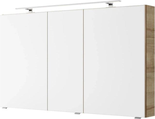 Pelipal Spiegelschrank Serie 4035 Riviera Eiche quer Nachbildung mit Soft-Close-Türen und internen Regalen, Breite: 120 cm - Bild 1