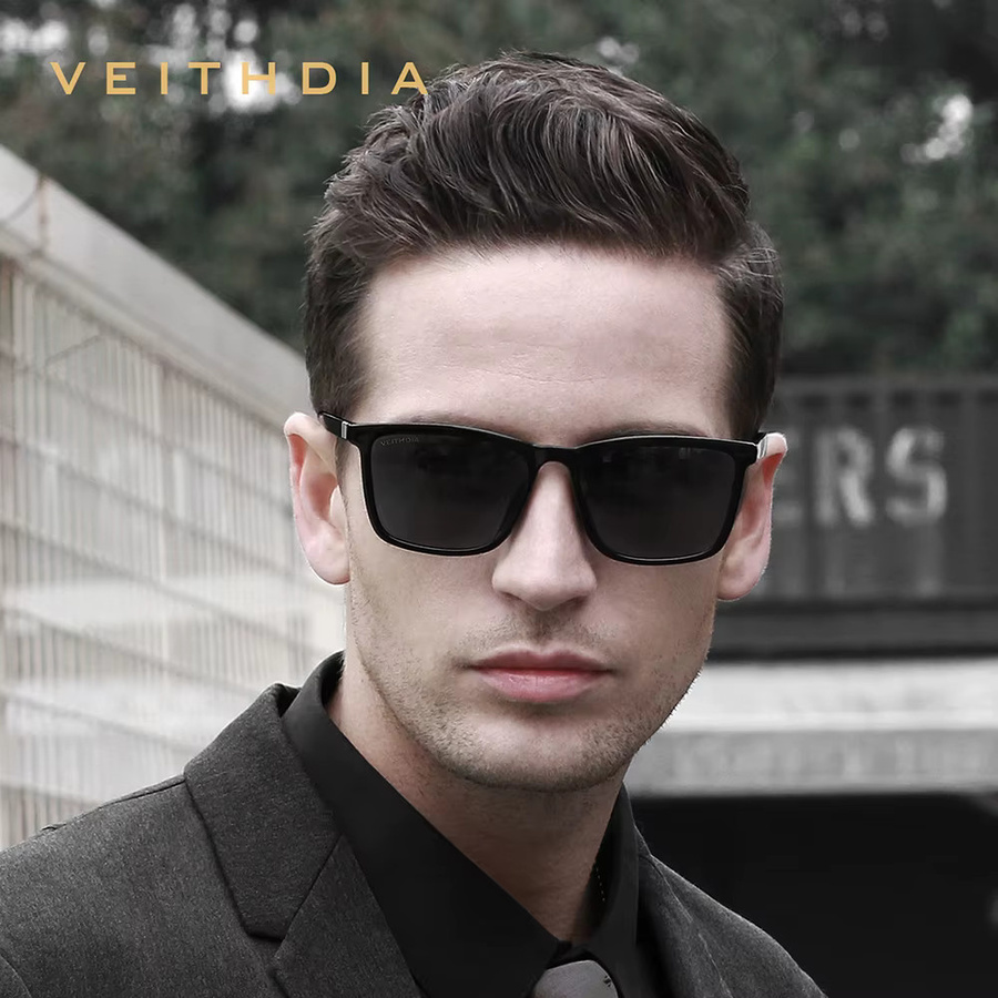 VEITHDIA 7521 Sonnenbrille, Unisex, Vollrand, Square, TR90, polarisiert - Bild 2