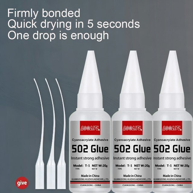 LOOLIFL 502 Instant-Superkleber Transparent, hochviskoser Universalkleber für Kunststoff, Metall und Glas - Bild 1