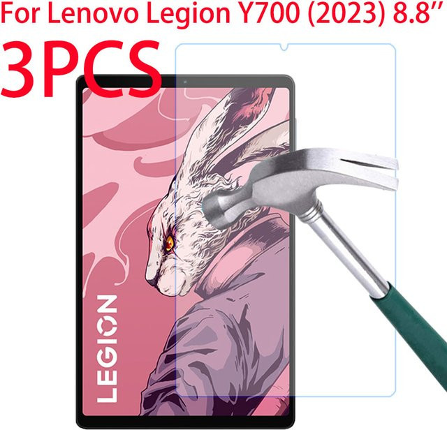 3er-Set HD Kratzfestes Gehärtetes Glas Bildschirm Schutzfolie für Lenovo Legion Y700 8,8 Zoll Tablet TB-320FU, Transparent - Bild 1