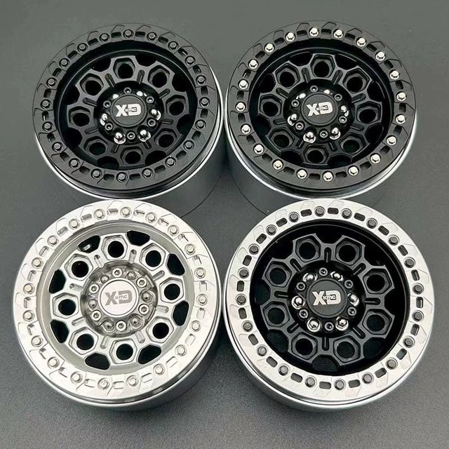 AXIAL Metallradnabe, 4-teiliges Set, 2,2-Zoll, Grau - Bild 1