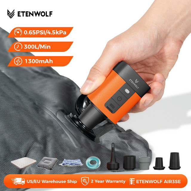ETENWOLF AIR 3se Outdoor Luftpumpe Tragbarer Aufblas- und Ablasser für Campingmatten, Schlafmatten und Schwimminseln - Bild 1