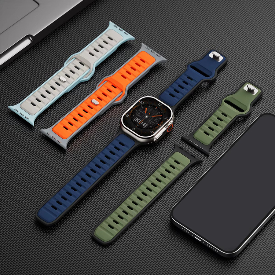 CHIICSMART Uhrenarmband Silikon, zweifarbig, bunt, Unisex - Bild 3