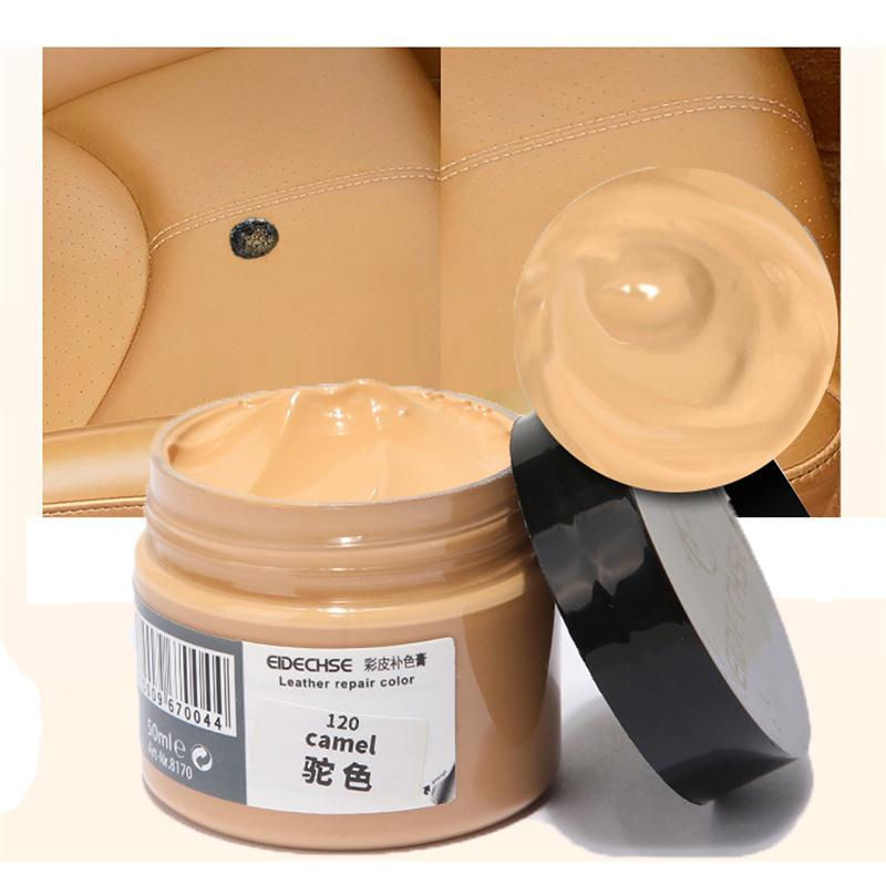 YJMP Lederreparaturcreme in Beige zur Restaurierung von Leder für Schuhe, Autositze, Sofas und Mäntel, 50 ml - Bild 4