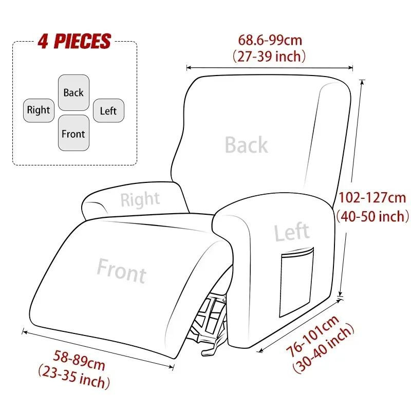 Elastischer Jacquard-Sesselbezug für Liegesessel und Relaxsessel, wasserabweisend und kratzfest, 100% Polyester - Bild 2