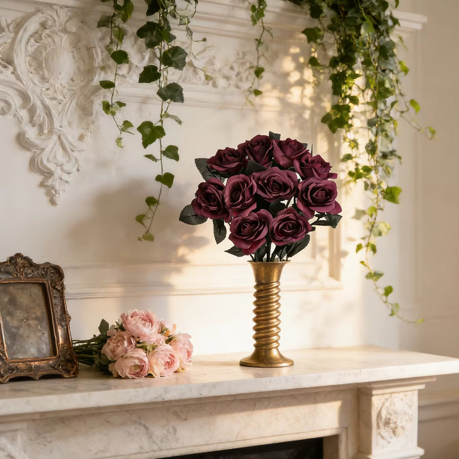 5 bis 10 Stück Künstliche Seidenrosen in Rot für Dekorationen wie Hochzeiten, Valentinstag oder DIY-Kränze - Bild 2