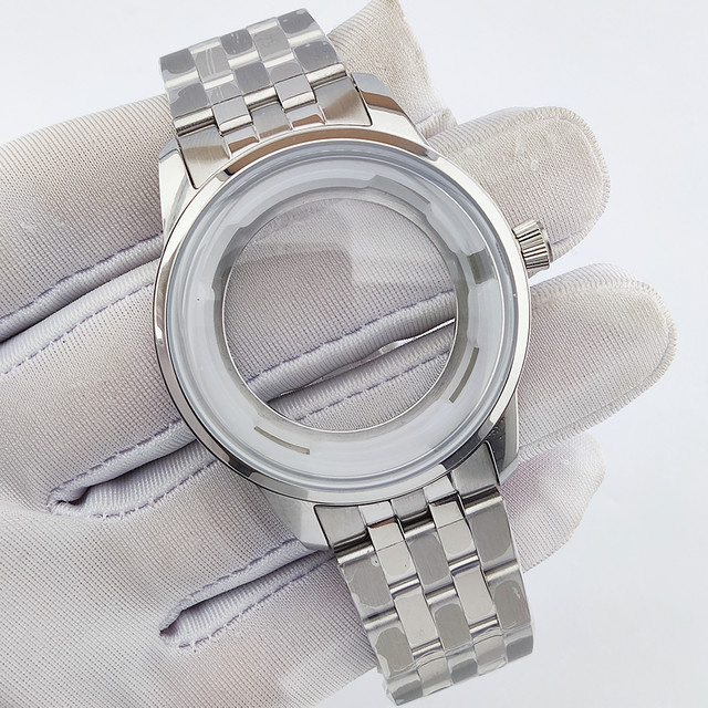 OUMASHI Uhrengehäuse Edelstahl, Silber, Herren, 40 mm - Bild 1