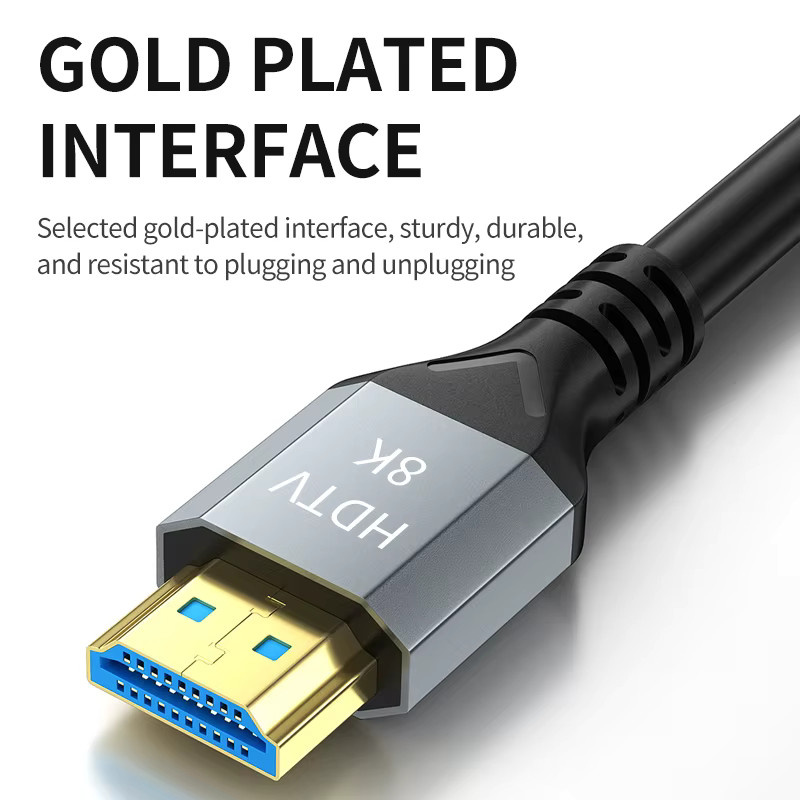 LMCNZZ HDMI 2.1 Splitter Adapter in Schwarz für 8K @ 60Hz und 4K @ 120Hz mit 48Gbps, unterstützt eARC, ARC und HDCP für PC, Laptop, Projektor und HD-TV - Bild 3