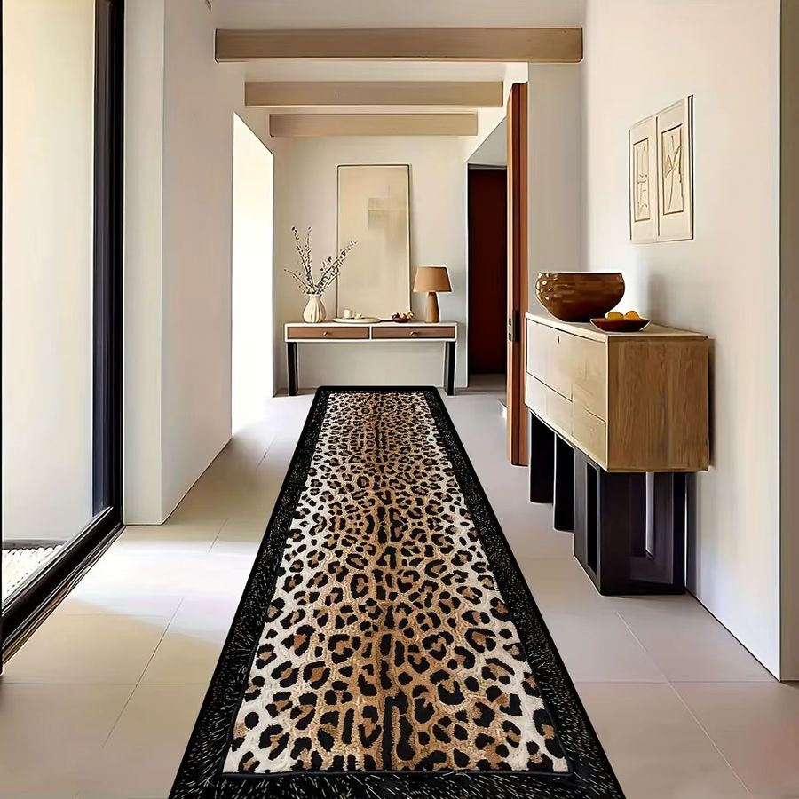 VIKAMA Teppichläufer mit Leopardenmuster für Wohnzimmer, Flur oder Schlafzimmer - Bild 6