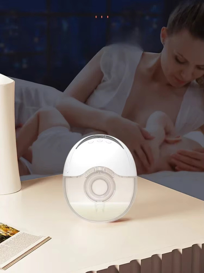 Tragbare elektrische Doppel-Milchpumpe für schwangere Frauen, leise und vollautomatisch, Weiß - Bild 3