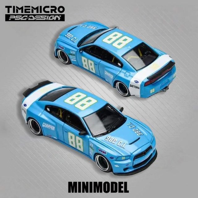 Time Micro Countach „V“/ Charger „Brawler“ Daytona Blau #88, Die-Cast Modellauto, 1:64, ab 14 Jahren - Bild 1