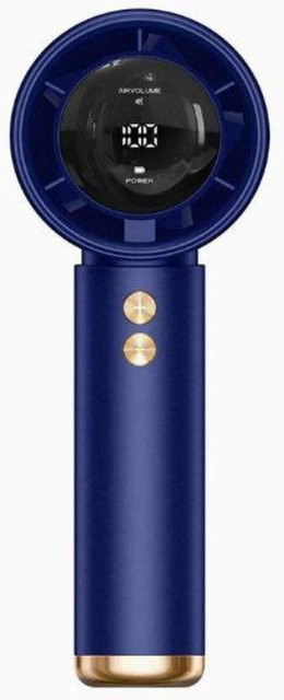 FoxLee Mini Turbo Lüfter D-733 2 Tragbarer Handheld Desktop Lüfter mit 0-100 Stufen Geschwindigkeitsregelung Blau - Bild 1
