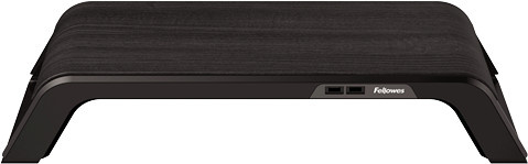 Fellowes Hana Monitor Support aus Stahl und Asche-Furnier in Schwarz - Bild 1