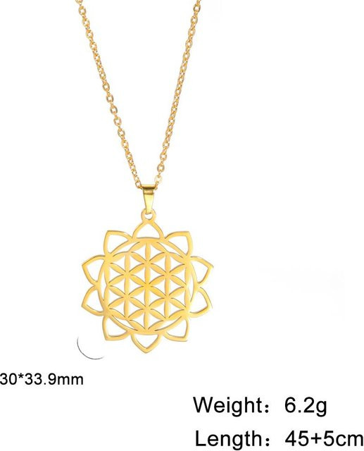 YULIN Halskette Edelstahl, Gold, Damen, 45-50 cm - Bild 1