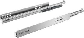 Hettich Unterflur-Vollauszug mit Soft-Close aus verzinktem Stahl in Silber, Tiefe: 47 cm - Bild 1