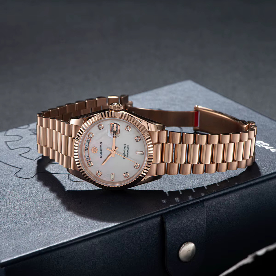 Sugess Armbanduhr Automatik, Roségold, Edelstahl, 36 mm, Herren - Bild 4