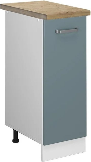 Vicco Apothekerschrank R-Line Medizinschrank für die Küche, Blau-Grau/Weiß/Eiche, B/T/H: 30,0 x 60,0 x 81,6 cm - Bild 1