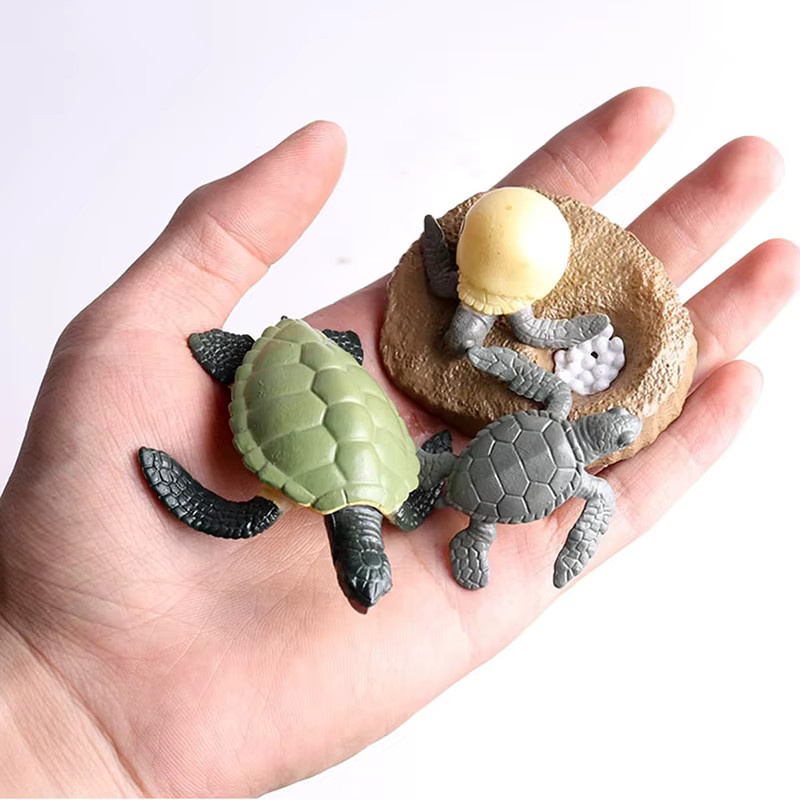 IFITU PUBO Mini Tier Wachstumszyklus Modell Set aus Kunststoff für die Tischdekoration, 4 Stück - Bild 2