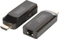 Digitus Professional DS-55203 Mini HDMI Extender Set in Schwarz für Video und Audio mit bis zu 50 m Reichweite über RJ45 Netzwerkkabel - Bild 1